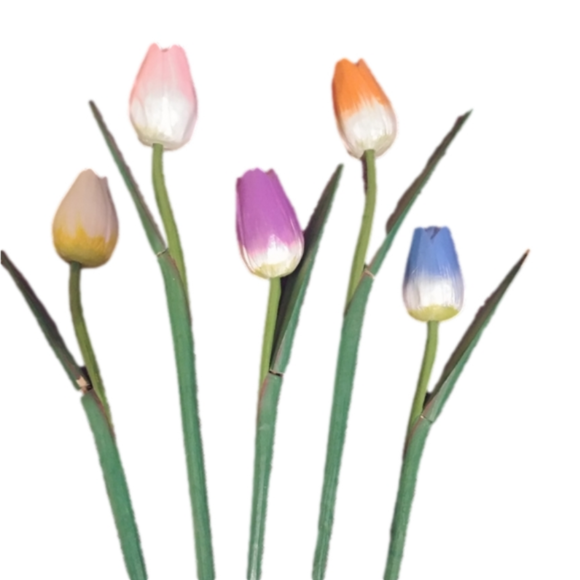 Other - Bundle of 5 handmade wooden tulips